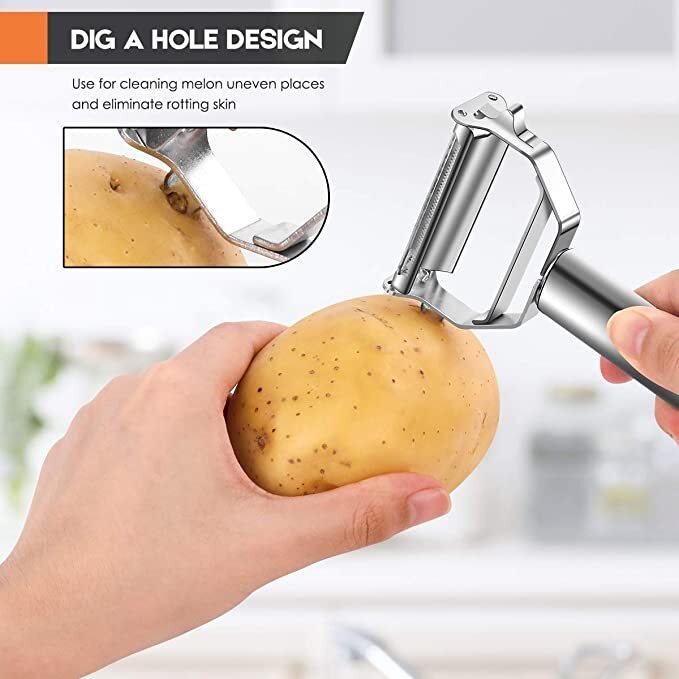 Ultra Sharp Stainless Steel Dual Julienne Peeler