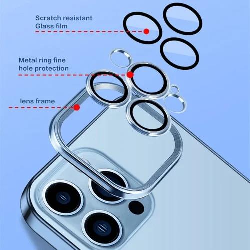 New Version 2.0 Transparent Electroplated iPhone Case With Camera Protector