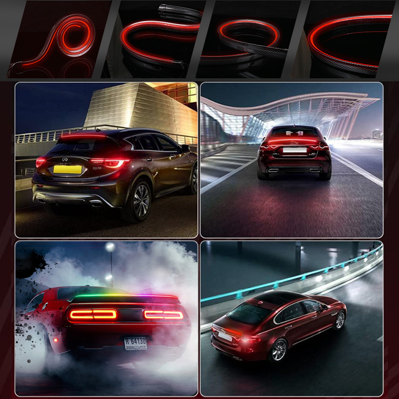Universal Rear LED Spoiler Kit - Waterproof Car LED Strip Lights with 5 Lighting Modes & High Brightness