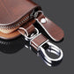 Car Logo Leather Wood Texture Car Key Case