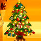 🧒🎄Felt Christmas Tree Set With 32PCS Ornaments Wall Hanging Tree &amp, 35LED String Lights