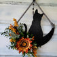 Witchy Celestial Door/Art Halloween Lunar Decor Kitty Lovers Gift