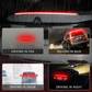 Universal Rear LED Spoiler Kit - Waterproof Car LED Strip Lights with 5 Lighting Modes & High Brightness