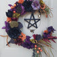 Witchy Celestial Door/Art Halloween Lunar Decor Kitty Lovers Gift